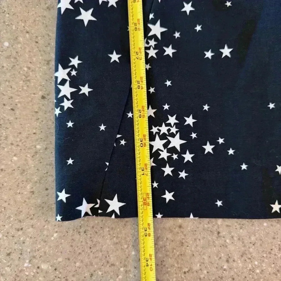 Kate Spade Saturday Dress Size 2 Black Star Print V Neck Mini Long Sleeve - Picture 4 of 10